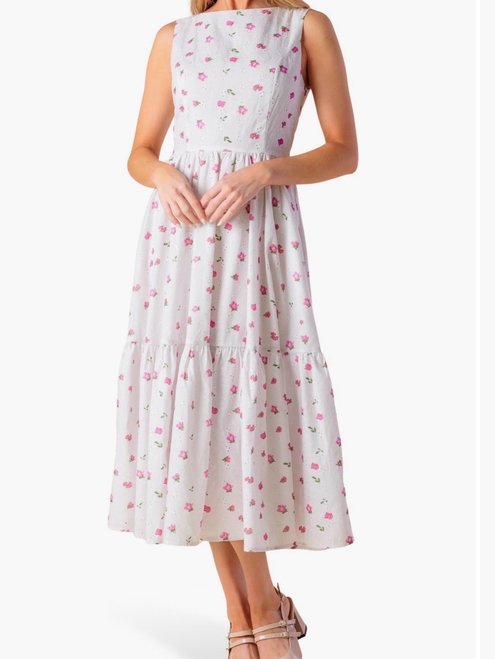 NWT Flying Tomato Floral Eyelet Dress